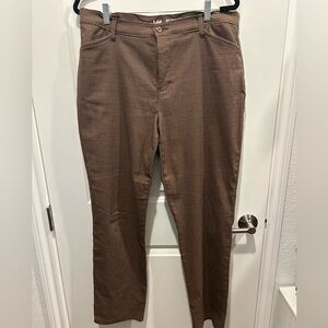Ladies Lee All Day Stretch Pants - Brown